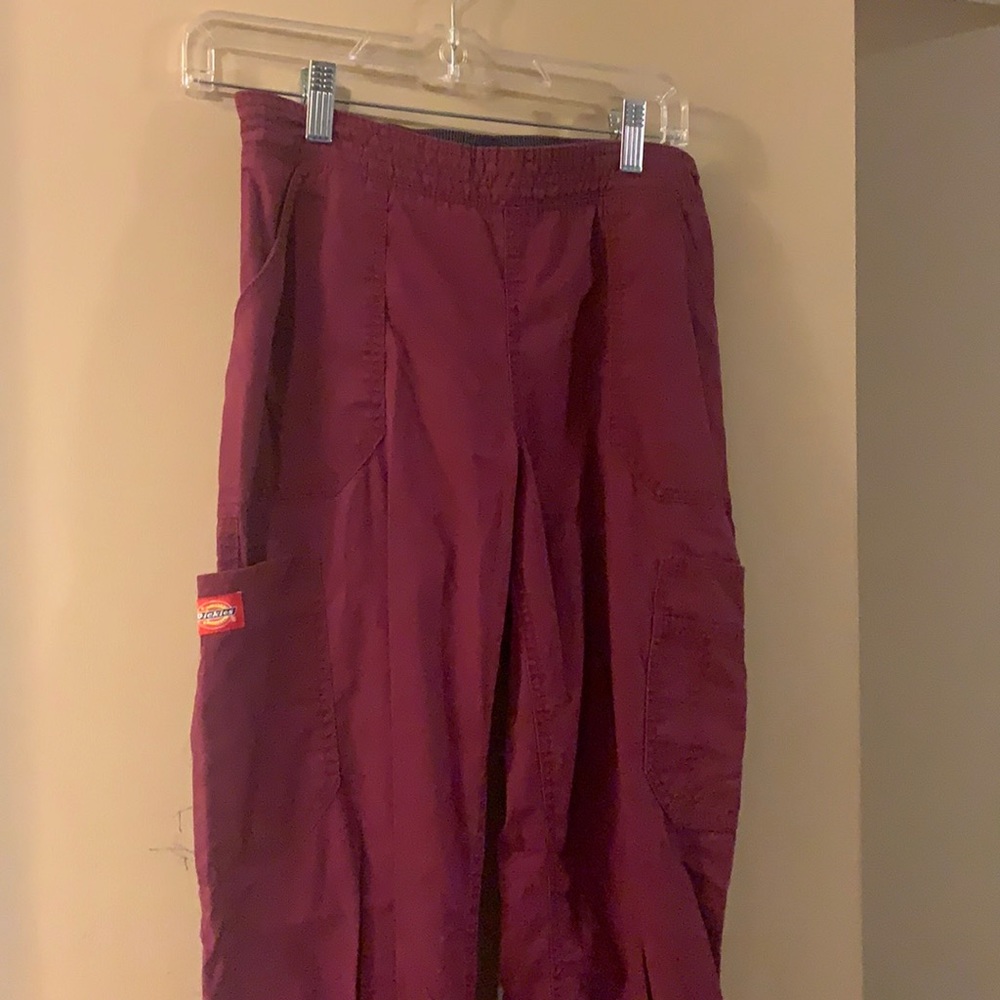 Dickies small maroon scrub pants